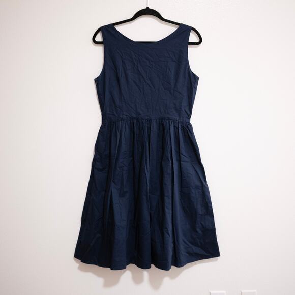Vivetta Navy Tea Dress Floral Crochet Embroidery A-Line S SZ 8 US MSRP $1105 - Picture 3 of 7